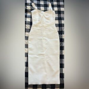 Elegant Cream Bandage Dress